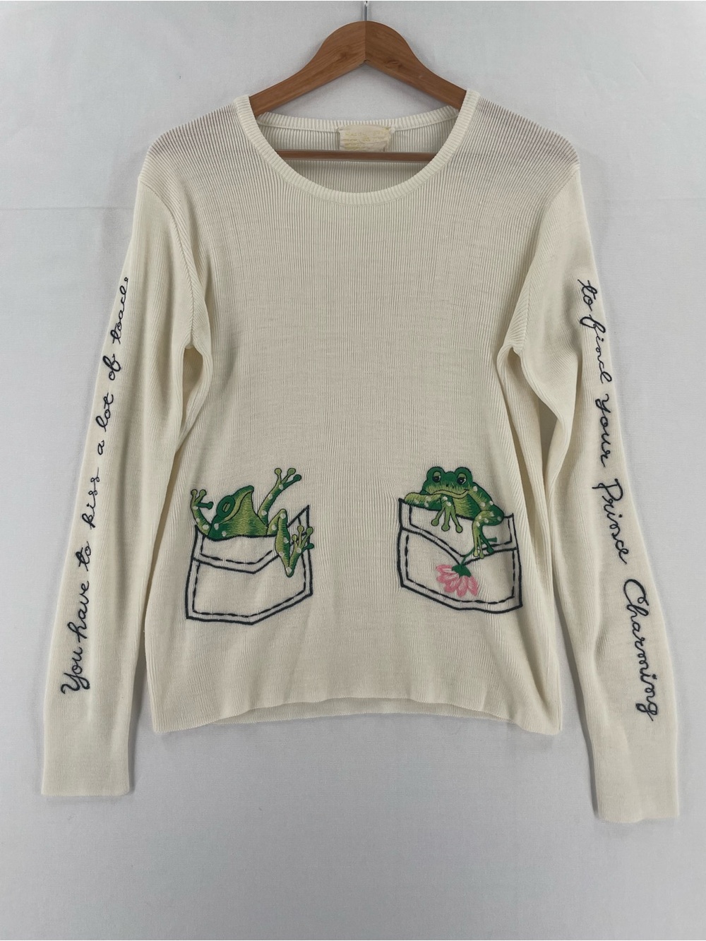 Vintage Shirlee Knit Frog Sweater